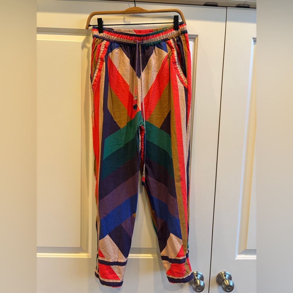 Farm Rio small multicolor pants linen